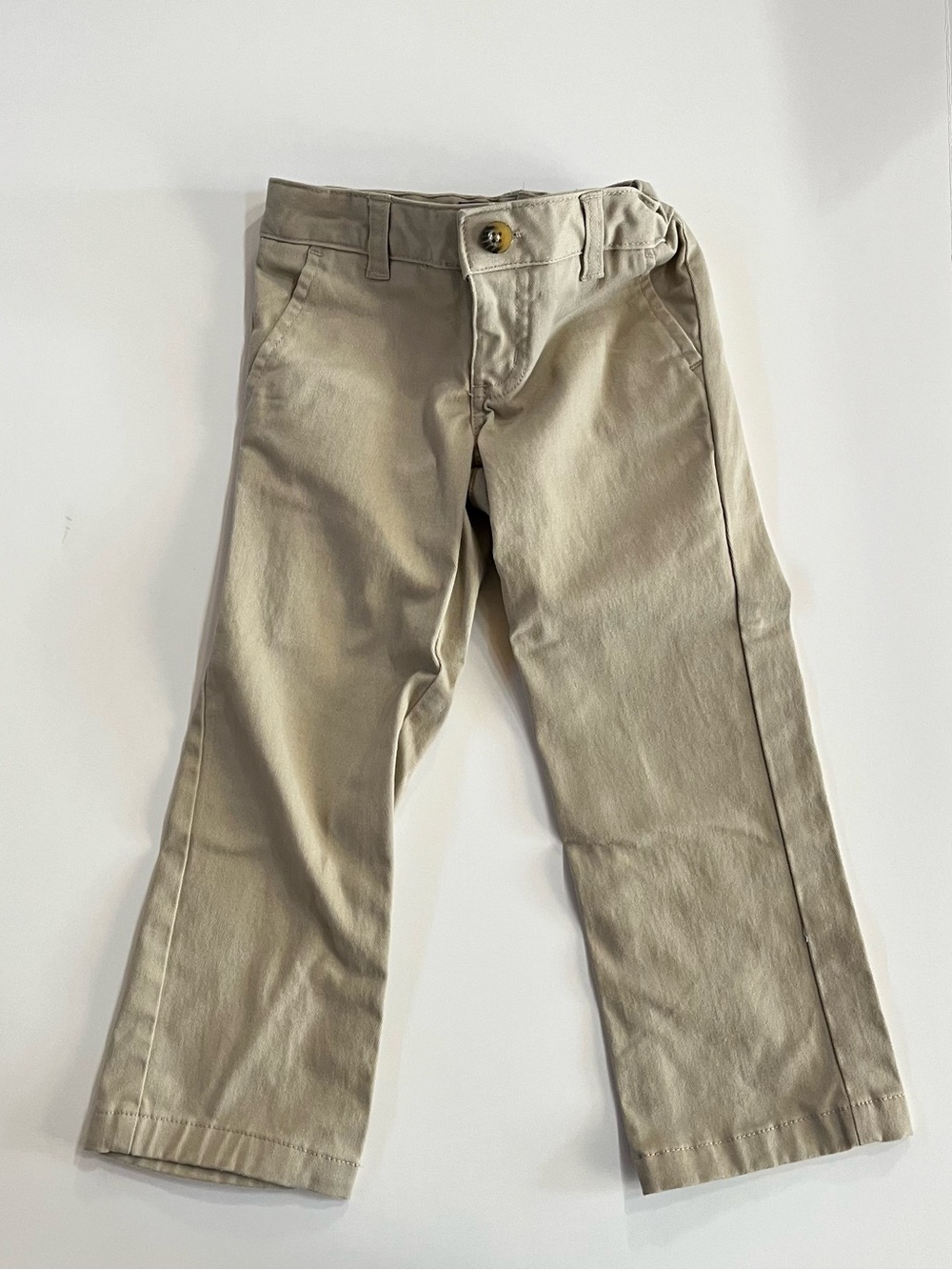 French Toast Tan Khaki Stretch Chinos for Kids school uniform, size 4